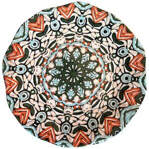 6 OPALHOUSE Melamine Dinner Plates, Retired Abstract Pattern, EUC 10.5" Diameter